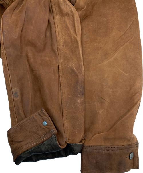RRL（ダブルアールエル）RRL (ダブルアールエル) レザートラッカージャケット ブラウン サイズ:XLの古着・服飾アイテム