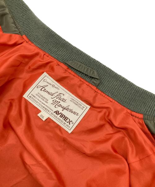 AVIREX（アヴィレックス）AVIREX (アヴィレックス) DENIM CUSTOM FLIGHT JACKET オリーブ×インディゴ サイズ:2XLの古着・服飾アイテム