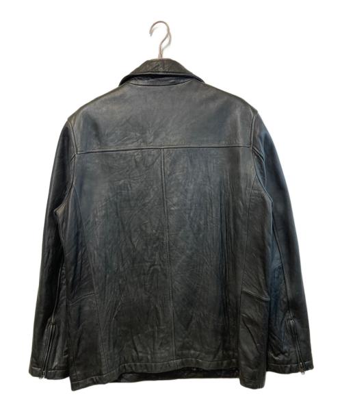 Eddie Bauer（エディーバウアー）Eddie Bauer (エディーバウアー) レザーカーコート ブラック サイズ:Lの古着・服飾アイテム