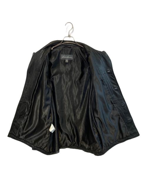 Eddie Bauer（エディーバウアー）Eddie Bauer (エディーバウアー) レザーカーコート ブラック サイズ:Lの古着・服飾アイテム