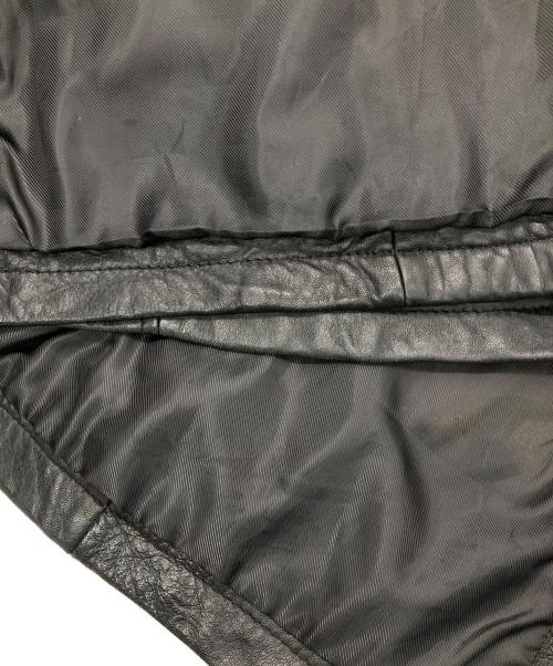 Eddie Bauer（エディーバウアー）Eddie Bauer (エディーバウアー) レザーカーコート ブラック サイズ:Lの古着・服飾アイテム