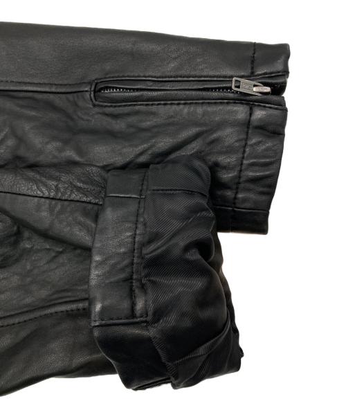 Eddie Bauer（エディーバウアー）Eddie Bauer (エディーバウアー) レザーカーコート ブラック サイズ:Lの古着・服飾アイテム