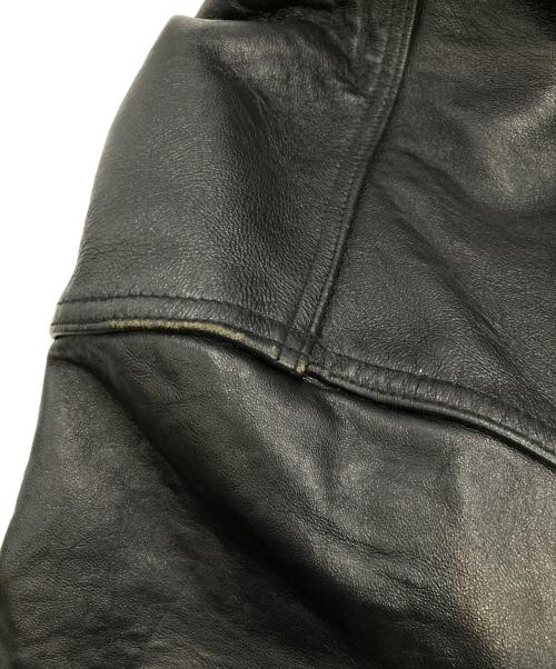 AVIREX（アヴィレックス）AVIREX (アヴィレックス) LEATHER VARSITY JACKET ブラック サイズ:XLの古着・服飾アイテム