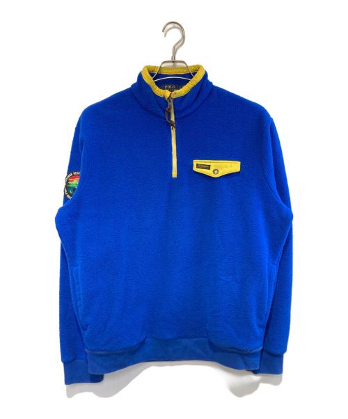 POLO RALPH LAUREN（ポロ・ラルフローレン）POLO RALPH LAUREN (ポロ・ラルフローレン) ハーフジップフリースプルオーバー ブルー サイズ:Lの古着・服飾アイテム