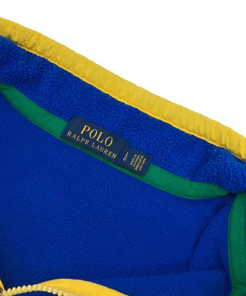POLO RALPH LAUREN（ポロ・ラルフローレン）POLO RALPH LAUREN (ポロ・ラルフローレン) ハーフジップフリースプルオーバー ブルー サイズ:Lの古着・服飾アイテム