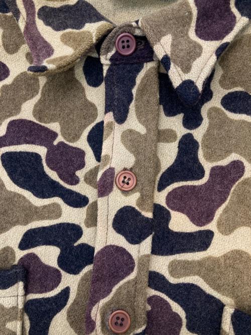 WOOLRICH（ウールリッチ）WOOLRICH (ウールリッチ) ［古着］ダックハンターカモL/Sウールシャツ ブラウン×ブラック サイズ:XLの古着・服飾アイテム
