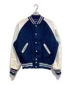 Hollowayホロウェイ）の古着「［古着］スタジャン」｜ネイビー×ホワイト
