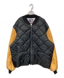 snap wear（スナップウェアー）の古着「「古着」キルティングジャケット」｜ブラック×イエロー