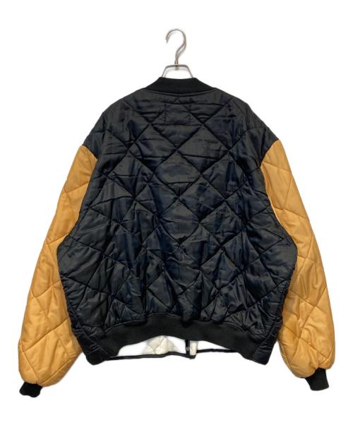 snap wear（スナップウェアー）snap wear (スナップウェアー) 「古着」キルティングジャケット ブラック×イエロー サイズ:表記無しの古着・服飾アイテム