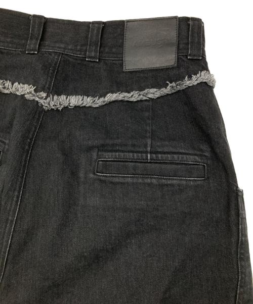 AMBUSH（アンブッシュ）AMBUSH (アンブッシュ) ファーステッチデザイン テーパード デニムパンツ ブラック サイズ:2の古着・服飾アイテム