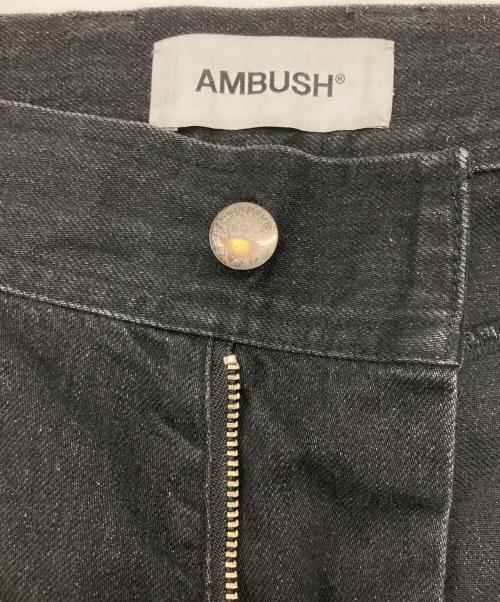 AMBUSH（アンブッシュ）AMBUSH (アンブッシュ) ファーステッチデザイン テーパード デニムパンツ ブラック サイズ:2の古着・服飾アイテム