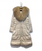 MATERIAマテリア）の古着「フォックスファーダウンコート」｜ベージュ