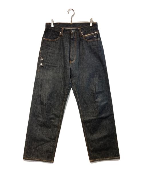 EESETT&Co（イーセットアンドコー）EESETT&Co (イーセットアンドコー) ワイドデニムパンツ ブラック サイズ:32の古着・服飾アイテム