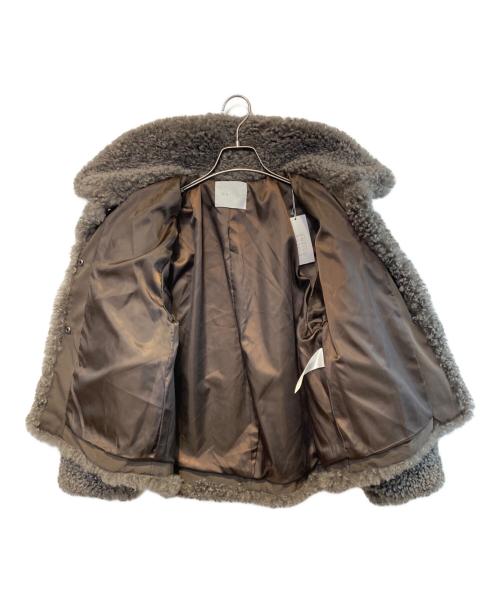 UNFILO（アンフィーロ）UNFILO (アンフィーロ) エコファーステンカラーコート グレー サイズ:Mの古着・服飾アイテム