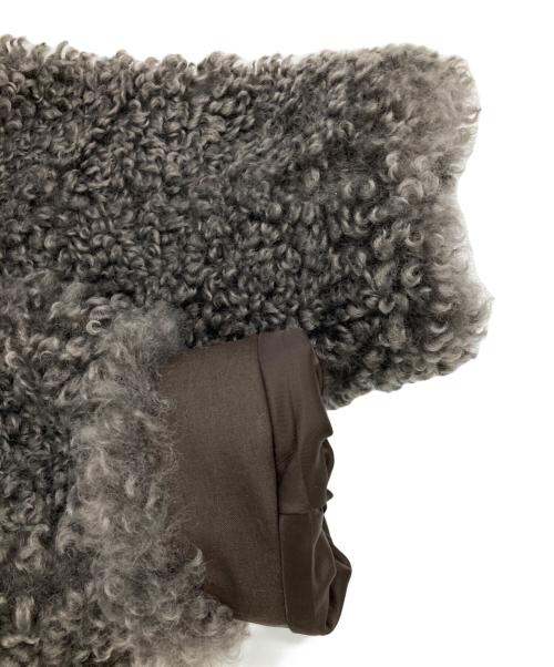 UNFILO（アンフィーロ）UNFILO (アンフィーロ) エコファーステンカラーコート グレー サイズ:Mの古着・服飾アイテム