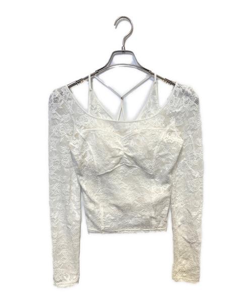 Snidel（スナイデル）Snidel (スナイデル) Chacott (チャコット) レース柄編みプルオーバー ホワイト サイズ:Fの古着・服飾アイテム