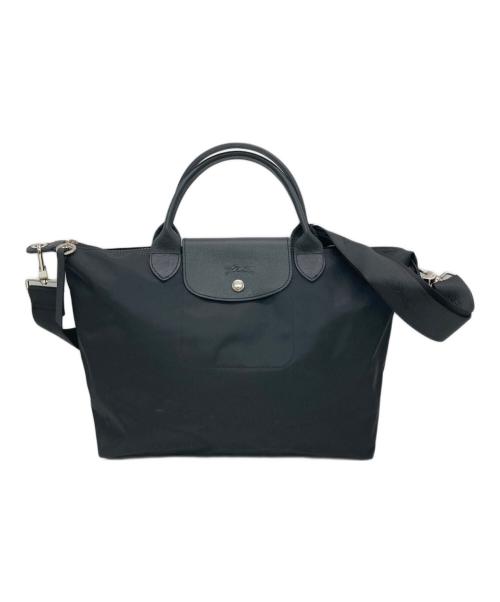 LONGCHAMP（ロンシャン）LONGCHAMP (ロンシャン) LE PLIAGE NEO TOP HANDLE BAG ブラックの古着・服飾アイテム