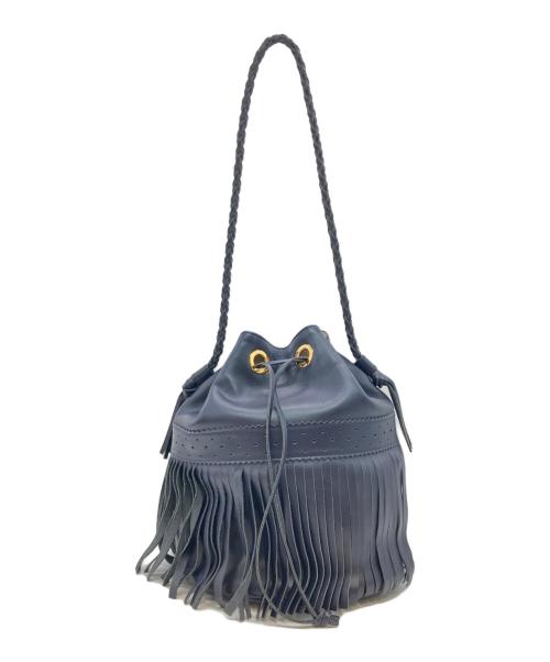 J&M DAVIDSON（ジェイ＆エム デヴィッドソン）J&M DAVIDSON (ジェイ＆エム デヴィッドソン) フリンジショルダーバッグ ネイビーの古着・服飾アイテム