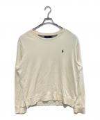 POLO RALPH LAURENポロ・ラルフローレン）の古着「クルーネックL/Sスウェット」｜ホワイト