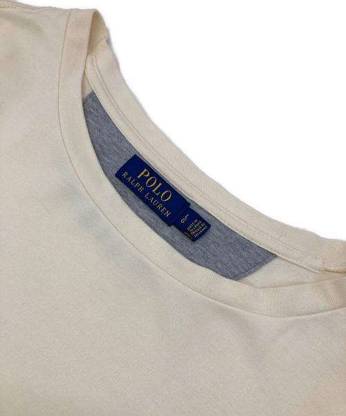 POLO RALPH LAUREN（ポロ・ラルフローレン）POLO RALPH LAUREN (ポロ・ラルフローレン) クルーネックL/Sスウェット ホワイト サイズ:Lの古着・服飾アイテム
