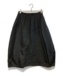 tricot COMME des GARCONS（トリココムデギャルソン）の古着「フラワーキルトスカート」｜ブラック