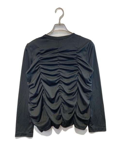 COMME des GARCONS COMME des GARCONS（コムデギャルソン コムデギャルソン）COMME des GARCONS COMME des GARCONS (コムデギャルソン コムデギャルソン) ギャザーL/Sカットソー ブラック サイズ:Mの古着・服飾アイテム
