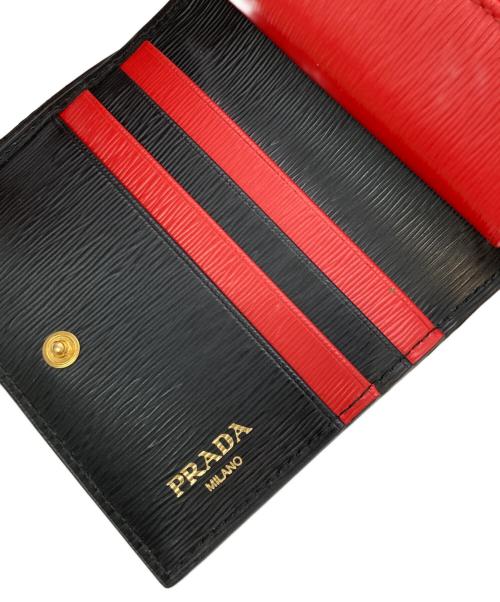 PRADA（プラダ）PRADA (プラダ) コンパクトウォレット ブラックの古着・服飾アイテム