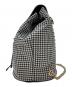 Roger Vivier (ロジェ ヴィヴィエ) 千鳥柄チェーンバックパック ホワイト×ブラック：20000円