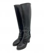 JIL SANDERジルサンダー）の古着「バックジップ レザー ロング ブーツ」｜ブラック