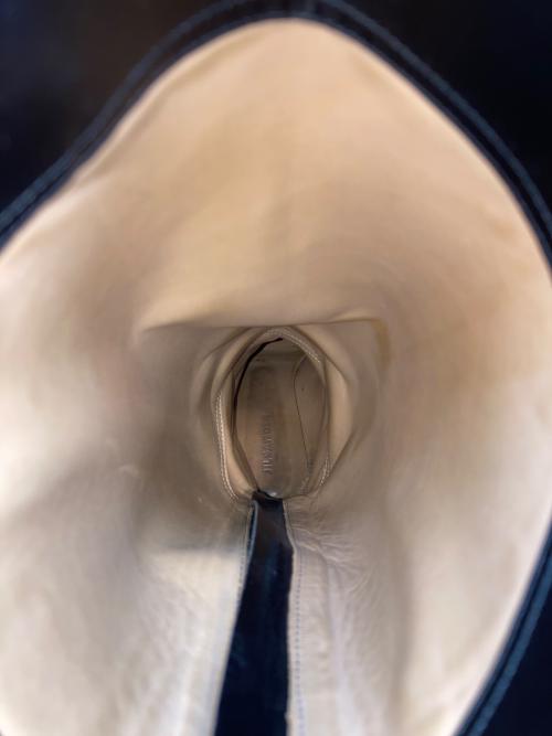 JIL SANDER（ジルサンダー）JIL SANDER (ジルサンダー) バックジップ レザー ロング ブーツ ブラック サイズ:36の古着・服飾アイテム