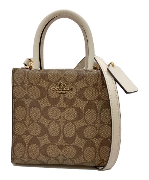 COACH（コーチ）COACH (コーチ) シグネチャー トップハンドル 2way ショルダーバッグ ブラウンの古着・服飾アイテム