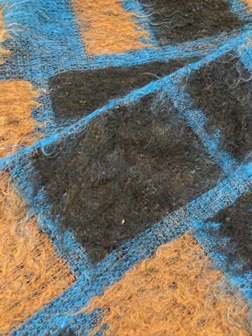 TENDERLOIN（テンダーロイン）TENDERLOIN (テンダーロイン) MOHAIR CARDIGAN G ブルー サイズ:Lの古着・服飾アイテム