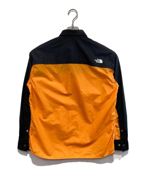 THE NORTH FACE（ザ ノース フェイス）THE NORTH FACE (ザ ノース フェイス) L/S Nuptse Shirt オレンジ×ブラック サイズ:Sの古着・服飾アイテム