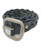 THE FLAT HEADザ・フラットヘッド）の古着「レザーベルト」｜ブラック