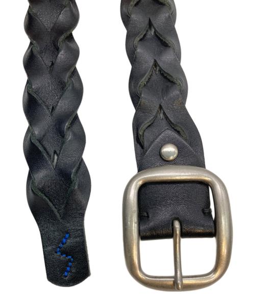 THE FLAT HEAD（ザ・フラットヘッド）THE FLAT HEAD (ザ・フラットヘッド) レザーベルト ブラックの古着・服飾アイテム