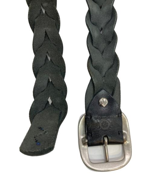 THE FLAT HEAD（ザ・フラットヘッド）THE FLAT HEAD (ザ・フラットヘッド) レザーベルト ブラックの古着・服飾アイテム