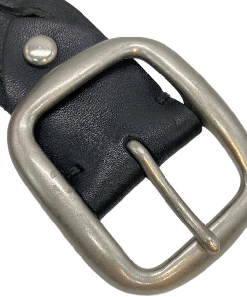 THE FLAT HEAD（ザ・フラットヘッド）THE FLAT HEAD (ザ・フラットヘッド) レザーベルト ブラックの古着・服飾アイテム