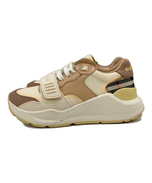 BURBERRY（バーバリー）BURBERRY (バーバリー) RAMSEY Low Sneakers ベージュ サイズ:35の古着・服飾アイテム