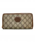 GUCCIグッチ）の古着「インターロッキングGラウンドウォレット」｜ブラウン
