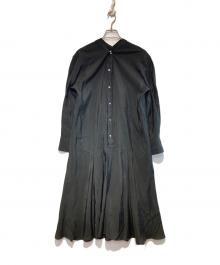 BEARDSLEY（ビアズリー）の古着「カラーレスシャツワンピース」｜ブラック