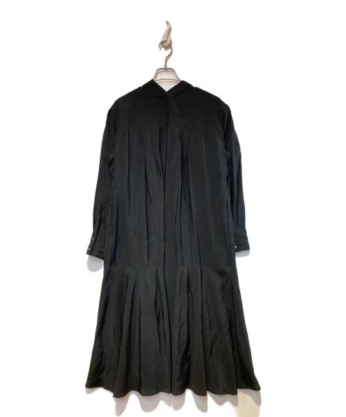 BEARDSLEY（ビアズリー）BEARDSLEY (ビアズリー) カラーレスシャツワンピース ブラック サイズ:FREEの古着・服飾アイテム