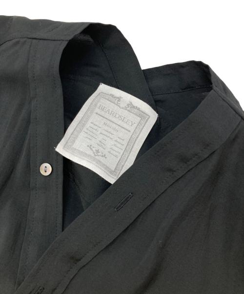 BEARDSLEY（ビアズリー）BEARDSLEY (ビアズリー) カラーレスシャツワンピース ブラック サイズ:FREEの古着・服飾アイテム