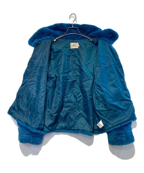 UGG（アグ）UGG (アグ) ステンカラー フェイクファーコート ブルー サイズ:Ｌの古着・服飾アイテム