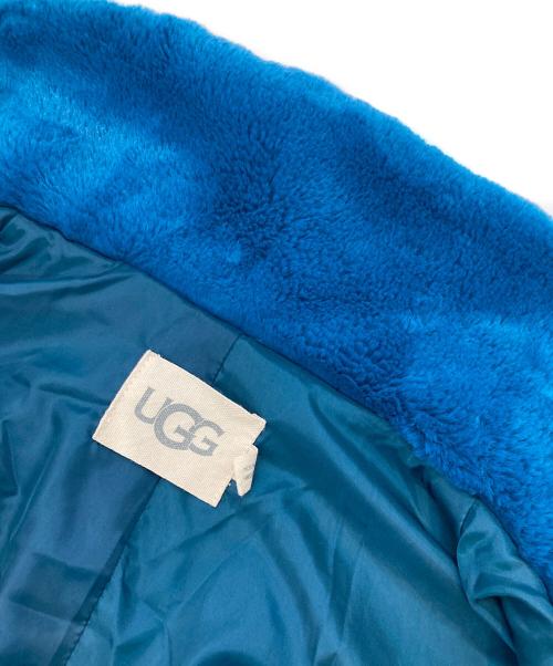 UGG（アグ）UGG (アグ) ステンカラー フェイクファーコート ブルー サイズ:Ｌの古着・服飾アイテム