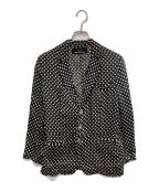COMME des GARCONS tricotコムデギャルソントリコ）の古着「ドット3Bジャケット」｜ブラック×ホワイト