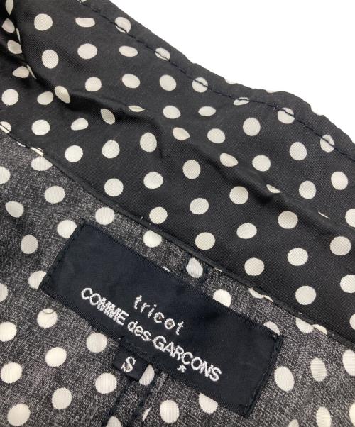 COMME des GARCONS tricot（コムデギャルソントリコ）COMME des GARCONS tricot (コムデギャルソントリコ) ドット3Bジャケット ブラック×ホワイト サイズ:Sの古着・服飾アイテム