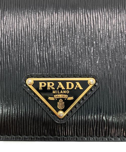 PRADA（プラダ）PRADA (プラダ) コンパクトウォレット ブラックの古着・服飾アイテム