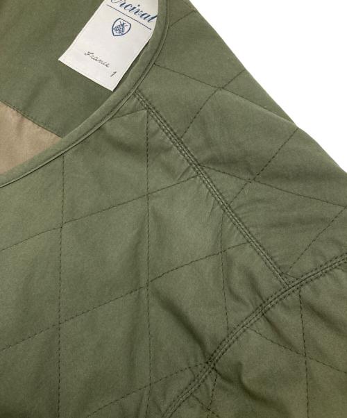 ORCIVAL（オーシバル）ORCIVAL (オーシバル) コットンキルトカラーレスジャケット オリーブ サイズ:1の古着・服飾アイテム