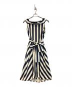 ）の古着「2WAYシルエットパリジェンヌワンピース」｜ネイビー×ホワイト