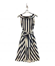 JENNE（ジェンヌ）の古着「2WAYシルエットパリジェンヌワンピース」｜ネイビー×ホワイト